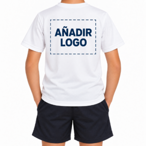 Camiseta técnica Runner infantil con logo grande en la espalda