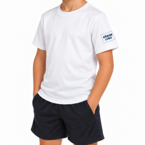 Camiseta técnica Runner infantil con logo en la manga