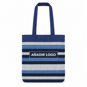 Bolsa de algodón a rayas personalizable